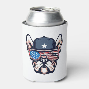 Enfriador De Latas Fiesta de fin de semana de Bulldog francés 4 de ju