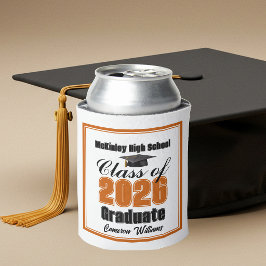 Enfriador De Latas Fiesta de graduación personalizada de naranja de l