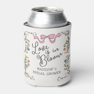 Enfriador De Latas Fiesta de Jardín caprichoso Doodle Floral Bridal S