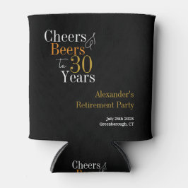 Enfriador De Latas Fiesta de Jubilación 30 años Saludos y cervezas