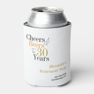 Enfriador De Latas Fiesta de Jubilación 30 años Saludos y cervezas mí