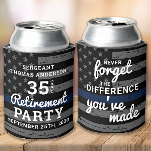 Enfriador De Latas Fiesta de Jubilación de la Policía Personaliza la