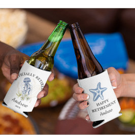 Enfriador De Latas Fiesta de Jubilación de Temas de Playa