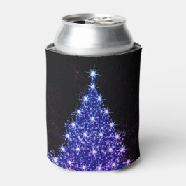 Enfriador De Latas Fiesta de Navidad Árbol Azul Rosa Invierno Negro R