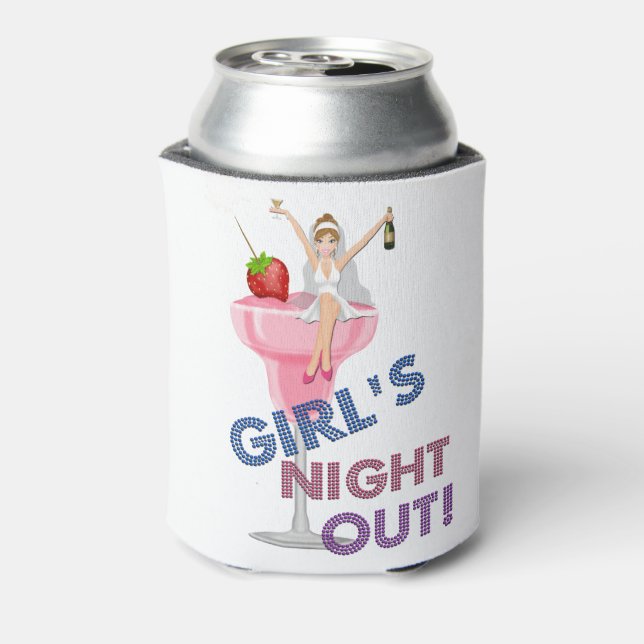 Enfriador De Latas Fiesta de Noche de Chica del Partido de la Bachill (Reverso de la lata)