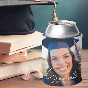 Enfriador De Latas Fiesta de recuerdo de foto de graduación de último