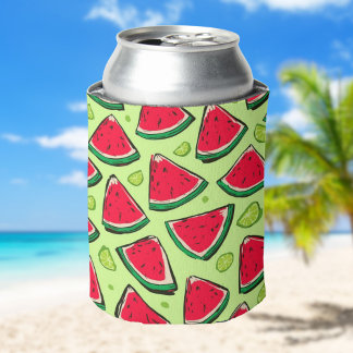 Enfriador De Latas Fiesta de Rodaja de Sandía | Patrón Divertido de F