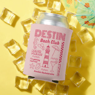 Enfriador De Latas Fiesta de Soltera Destin Bach Club Beach Doodle