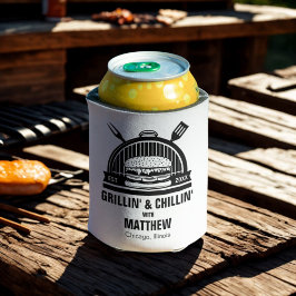 Enfriador De Latas Fiesta de soltero con parrilla y barbacoa