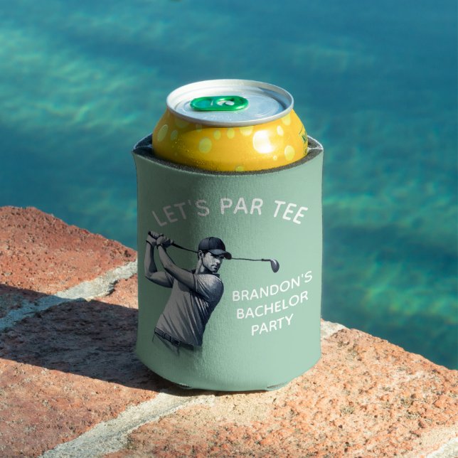 Enfriador De Latas Fiesta de soltero de golf Elegante Verde (Piscina in situ)