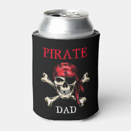 Enfriador De Latas Fiesta de tema pirata "Adult Skull". DAD Salty Sku