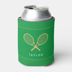 Enfriador De Latas Fiesta de tenis Moda Oro y Personalizado Verde