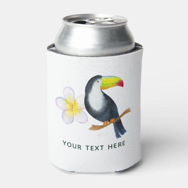 Enfriador De Latas Fiesta de verano de acuarela tropical (Lata Anverso)