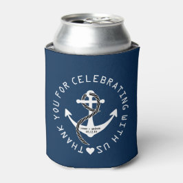 Enfriador De Latas Fiesta  del Favor de la Boda Náutica Personalizada
