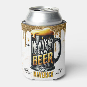 Enfriador De Latas Fiesta divertido de cerveza de Año Nuevo