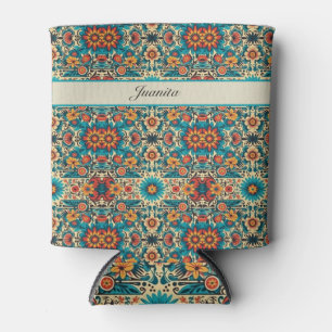 Enfriador De Latas Fiesta florece, personalizable