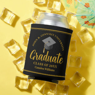 Enfriador De Latas Fiesta formal personalizado de graduación en negro