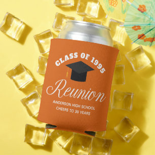 Enfriador De Latas Fiesta naranja de la Reunión de la Escuela Secunda