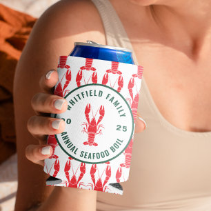 Enfriador De Latas Fiesta Personalizada de Mariscos Familiares con La