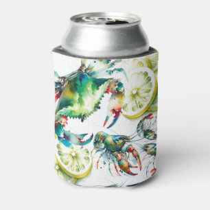 Enfriador De Latas Fiesta veraniego de hierba de pescado