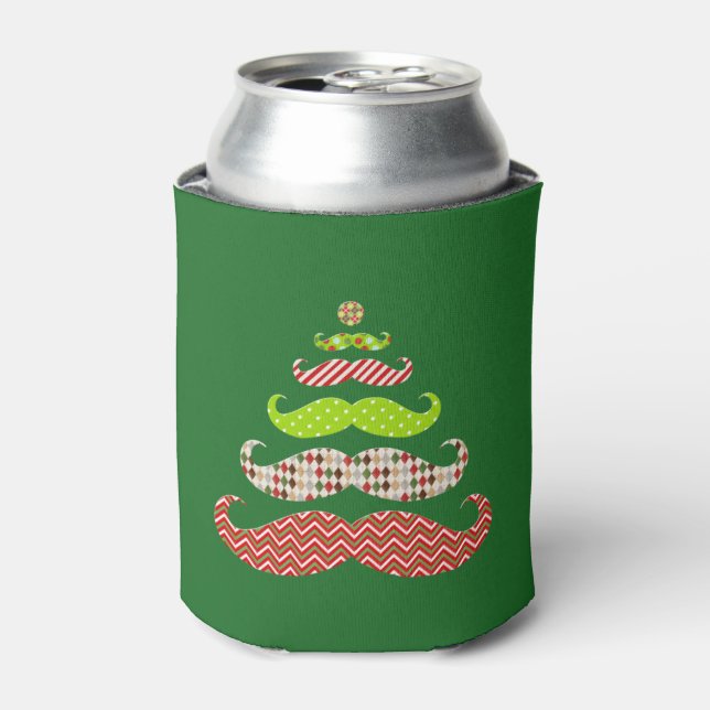 Enfriador De Latas Fiestas de Navidad en Mustache (Lata Anverso)