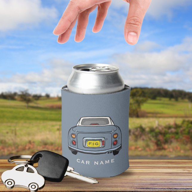 Enfriador De Latas Figaración Lapis Gray Figaro Car Name Refrigerador (Add your initials and figaro car name. Perfect can cooler for the lapis grey figaro owner)