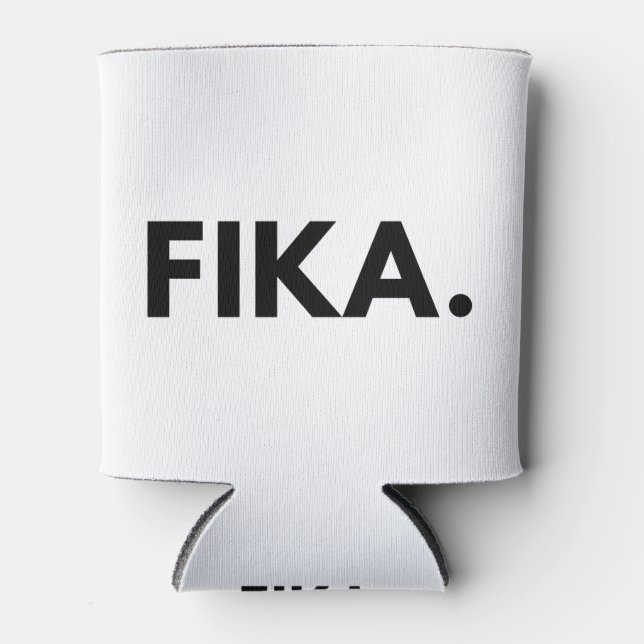 Enfriador De Latas FIKA. Refrigerador de bebidas negro y blanco negri (Anverso)