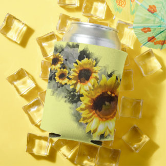 Enfriador De Latas Fila de Sunflowers Garden Wedding Favor