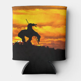 Enfriador De Latas Fin de la silueta de senderos con puesta de sol