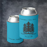 Enfriador De Latas Fin de semana de Bachelor de Árboles de Flor Azul<br><div class="desc">Los Refrigeradores de bebidas personalizados del Refrigerador de bebidas de fin de semana de Bachelor Blue Fir Trees son el mejor regalo para sus amigos que recuerden su día especial. ¡Saludos a una divertida y memorable fiesta de solteros! Agregue la redacción de su personalizado a este diseño utilizando los cuadros...</div>