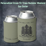 Enfriador De Latas Fin de semana de bachiller en hierbas verdes perso<br><div class="desc">Los Refrigeradores de bebidas personalizados del Refrigerador de bebidas de fin de semana de Bachelor Green Fir Trees son el mejor regalo para sus amigos que recuerden su día especial. ¡Saludos a una divertida y memorable fiesta de solteros! Agregue la redacción de su personalizado a este diseño utilizando los cuadros...</div>
