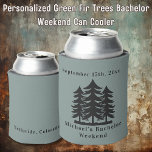 Enfriador De Latas Fin de semana de bachiller en hierbas verdes perso<br><div class="desc">Los Refrigeradores de bebidas personalizados del Refrigerador de bebidas de fin de semana de Bachelor Green Fir Trees son el mejor regalo para sus amigos que recuerden su día especial. ¡Saludos a una divertida y memorable fiesta de solteros! Agregue la redacción de su personalizado a este diseño utilizando los cuadros...</div>