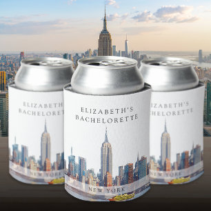 Enfriador De Latas Fin de semana de soltera acuarela en Nueva York