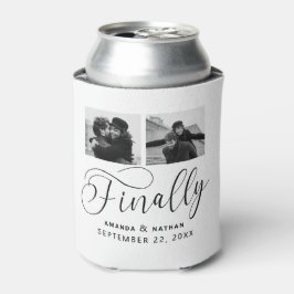 Enfriador De Latas Finalmente Boda Minimalista 2 Foto Guardar la fech