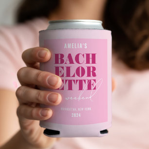 Enfriador De Latas Finde de semana de soltera rosa atrevido