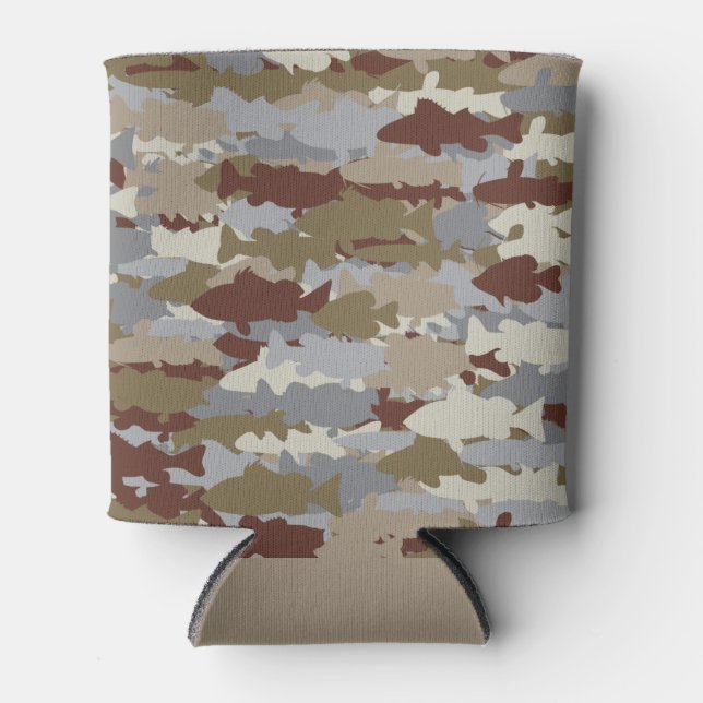 Enfriador De Latas Fish Frenzy Brown Camouflage (Anverso)