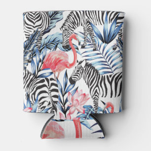 Enfriador De Latas Flalia tropical: paraíso de cebra flamenca