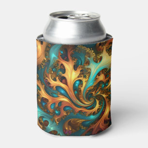 Enfriador De Latas Flamas de color: Verde azulado, dorado, danza frac