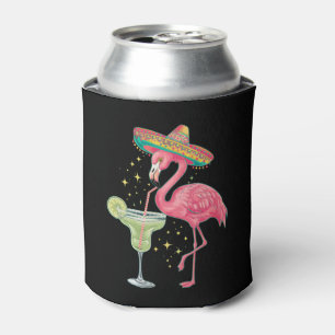 Enfriador De Latas Flamenco bebiendo Margarita Divertido Poncho Mexic