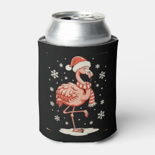 Enfriador De Latas Flamenco de Navidad Sombrero de Santa Navidad Fies