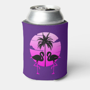 Enfriador De Latas Flamencos Pájaro Silueta Rosa