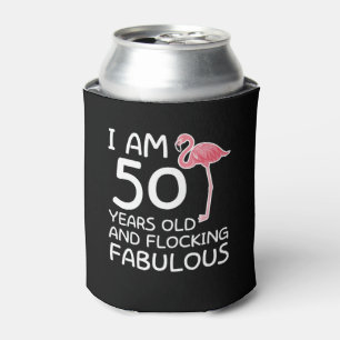 Enfriador De Latas Flamingo 50º cumpleaños Fabulous