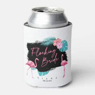 Enfriador De Latas Flamingo Bachelorette Flock Bride ID930