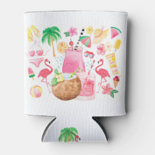 Enfriador De Latas Flamingo Beach Lover Cooler