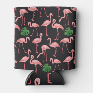 Enfriador De Latas Flamingo Elegance: Vieja Monstera Fusión.