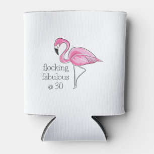 Enfriador De Latas Flamingo rosa en bandadas fabulosas a los 30