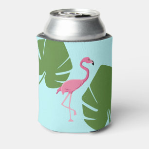 Enfriador De Latas Flamingo rosa personalizado tropical