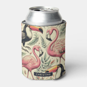 Enfriador De Latas Flamingo vintage y sin foco táctil