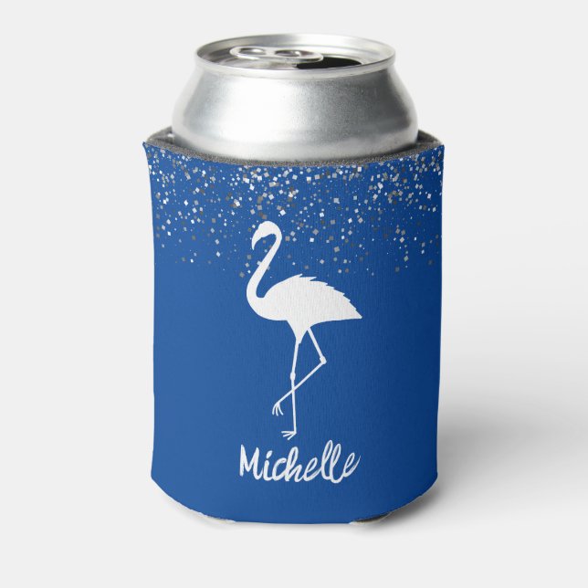 Enfriador De Latas Flamingos Personalizados (Reverso de la lata)