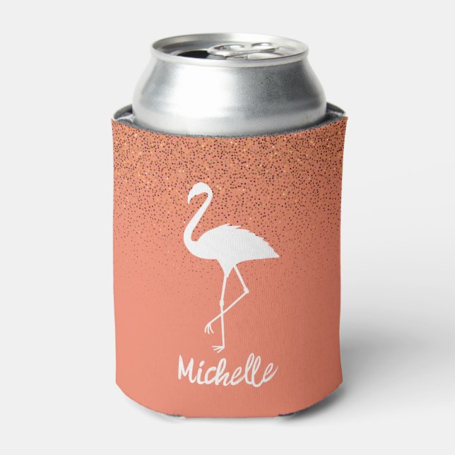 Enfriador De Latas Flamingos personalizados (Lata Anverso)